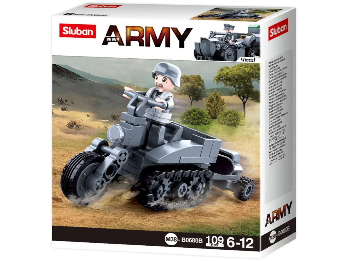 Sluban WWII | Set Constructie Motocicleta pe Senile